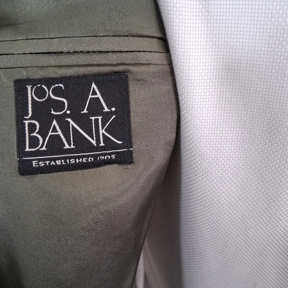 Jos. A. Bank Blazer Mens 44R Brown Herringbone Two Button Sport Coat